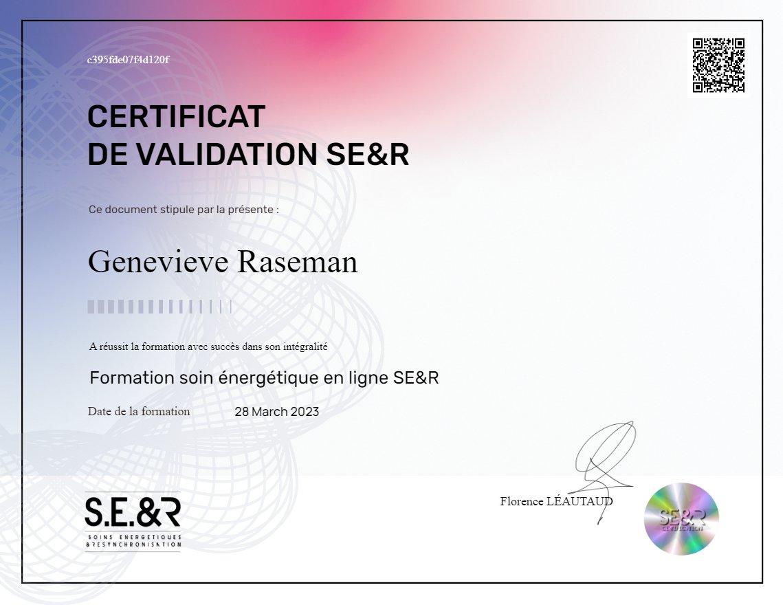Formation soin énergétique en ligne SE&R